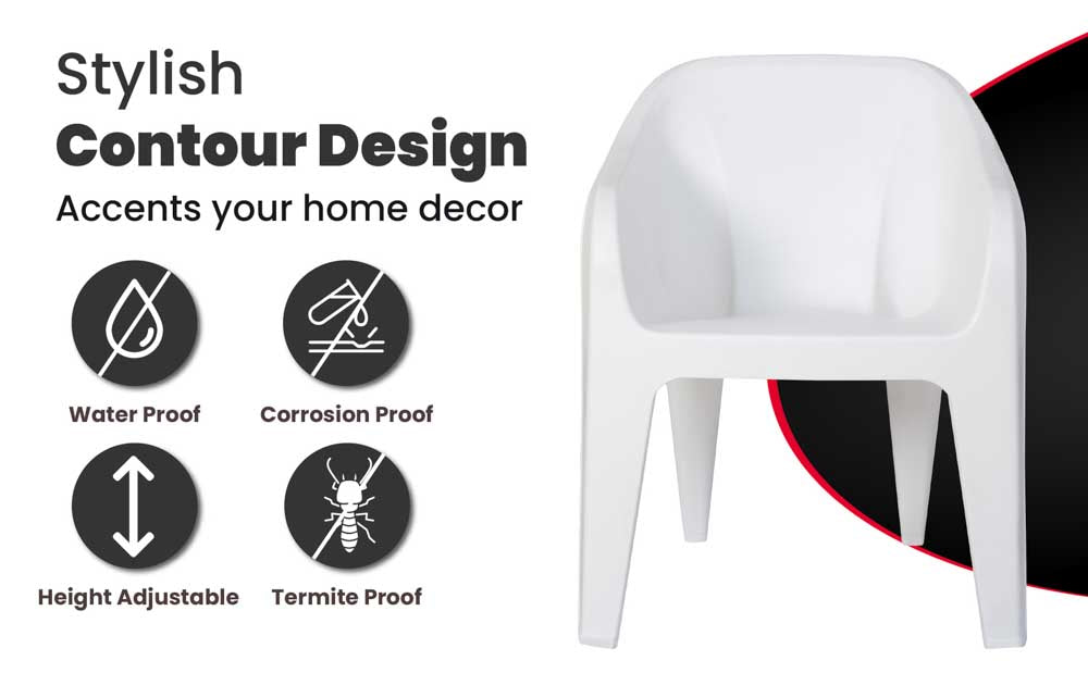 Supreme Futura Plastic With-Arm Chair