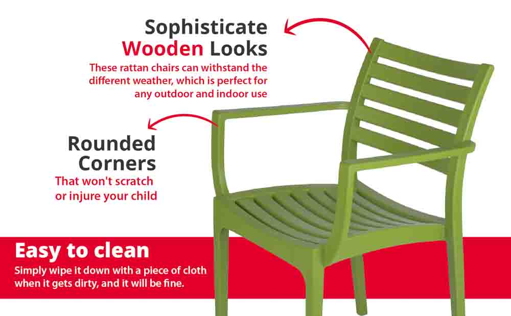 Supreme Empire Plastic With-Arm Chair