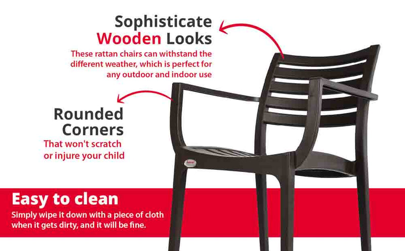 Supreme Empire Plastic With-Arm Chair