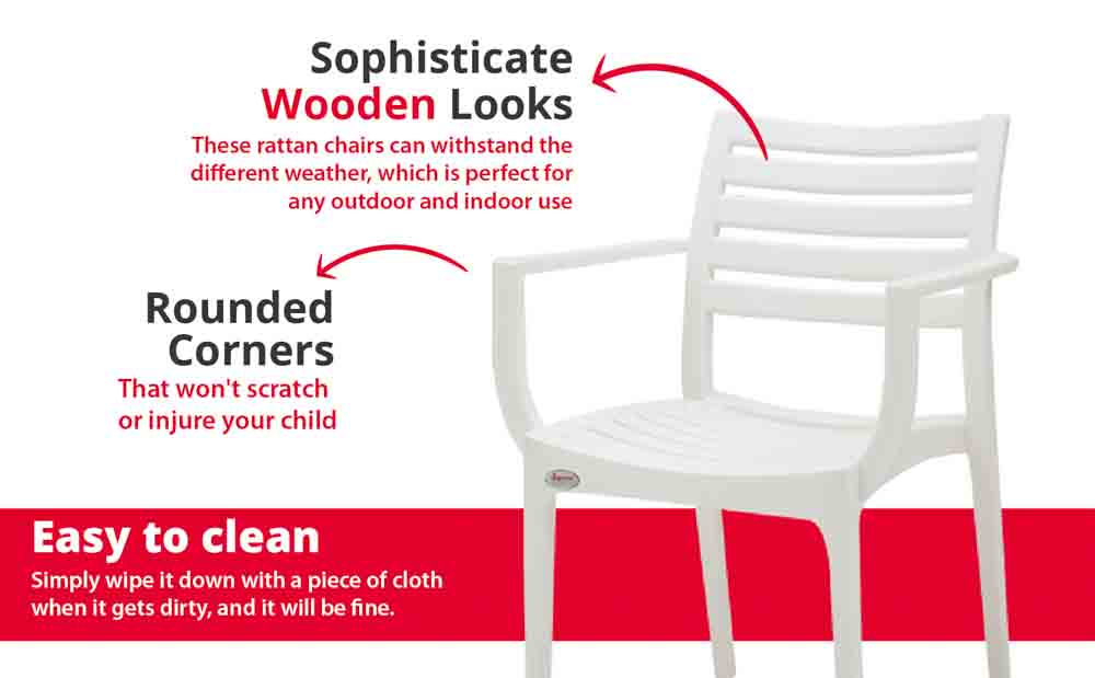 Supreme Empire Plastic With-Arm Chair
