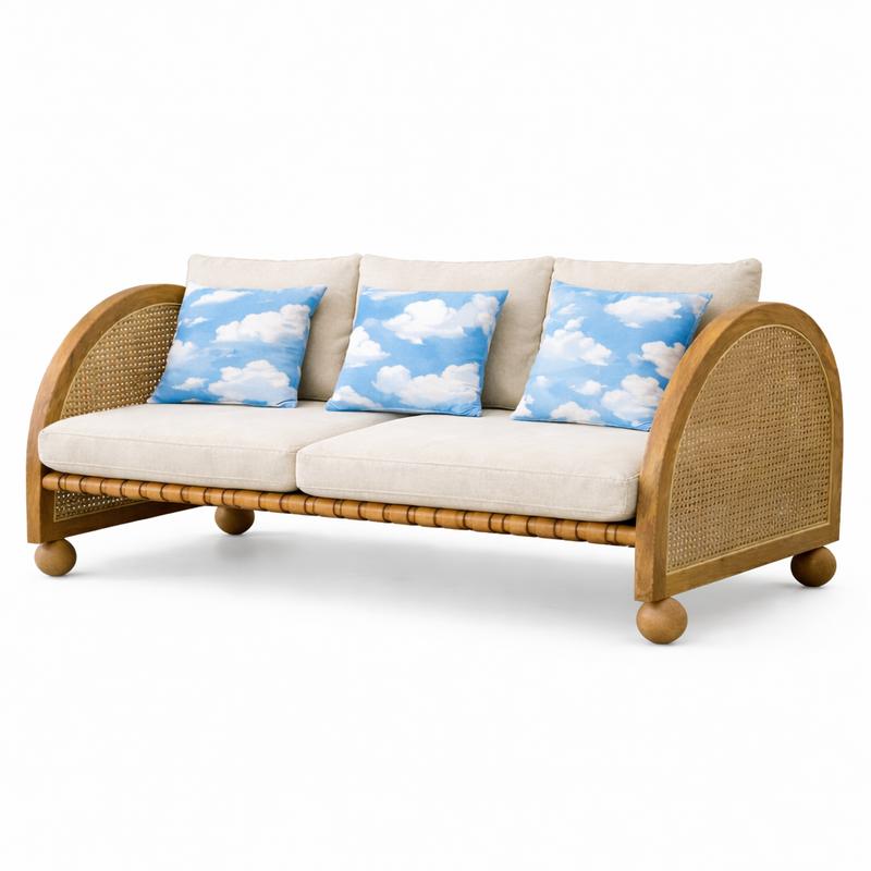Valencia Rattan 3+1+1 Seater Curved Sofa Set