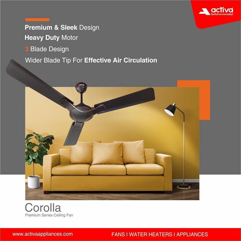 ACTIVA ACT-CROLLA-SMB Energy Saving 1200 mm Ceiling Fan-5