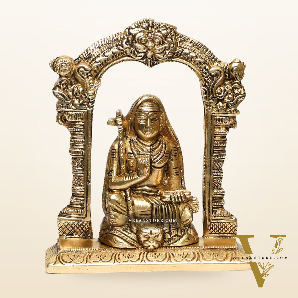 Adi Shankara Brass Statue | 5" Height | Advaita Vedanta Teachings