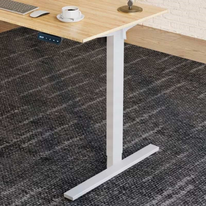 Vantexa cream standing desk with white legs