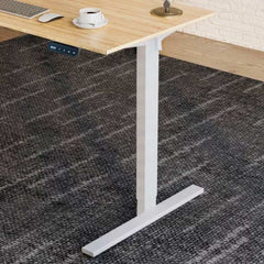 Vantexa cream standing desk with white legs