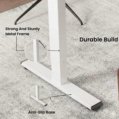 Electric Height Adjustable Standing Desk with Live Edge Solid Wood Desk with Multiple top options