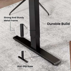 Celesta black electric adjustable table with black legs