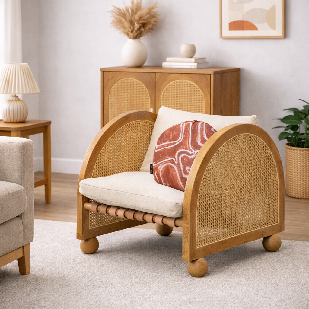 Valencia Rattan 1 Seater Curved Sofa