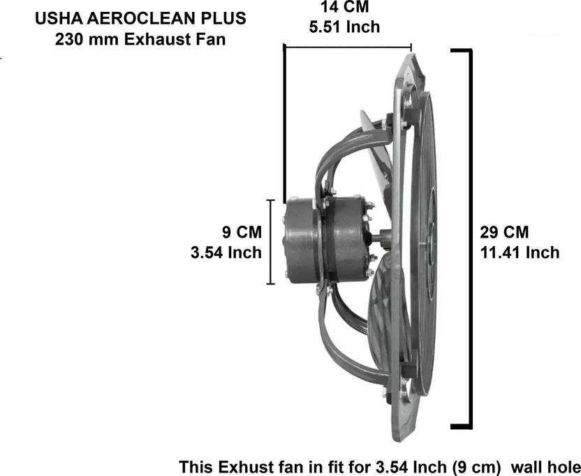 Usha Aeroclean 230 mm (9‑Inch) Exhaust Fan-2