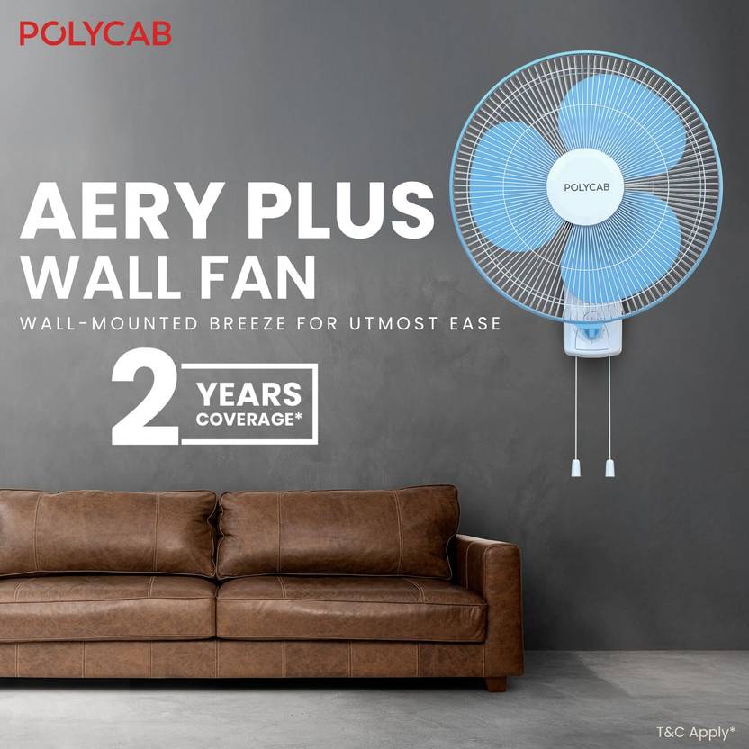 Polycab Aery Plus 400mm Wall Fan For Home, Office-6