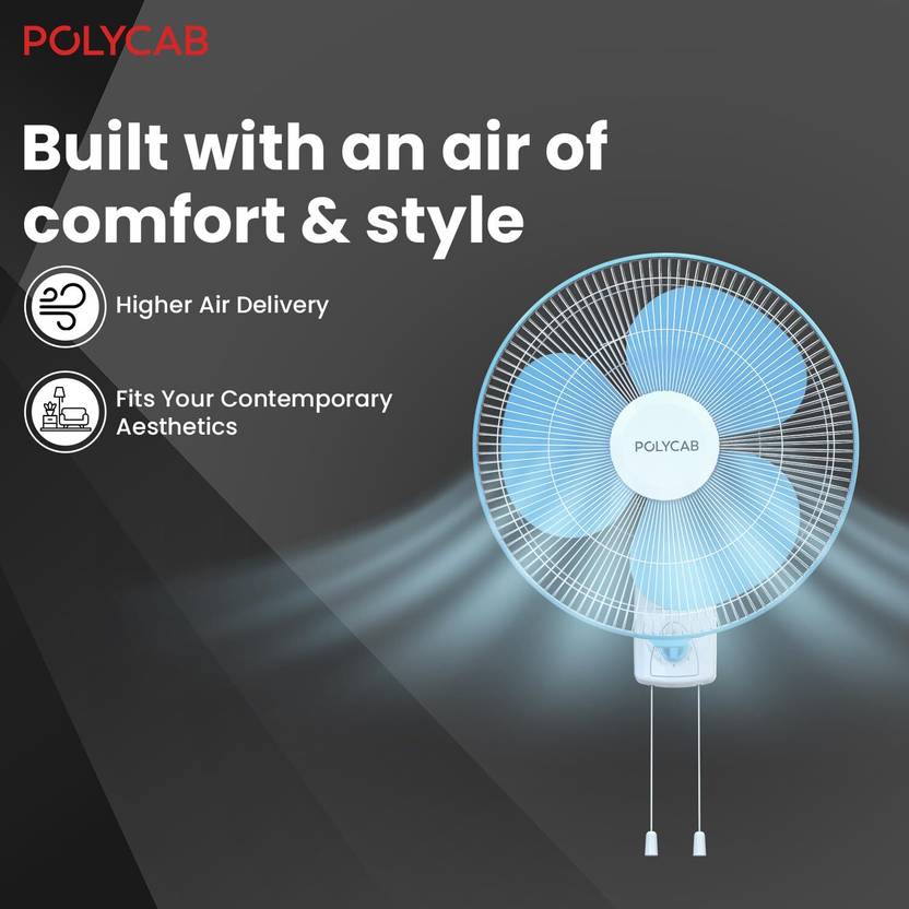 Polycab Aery Plus 400mm Wall Fan For Home, Office-4