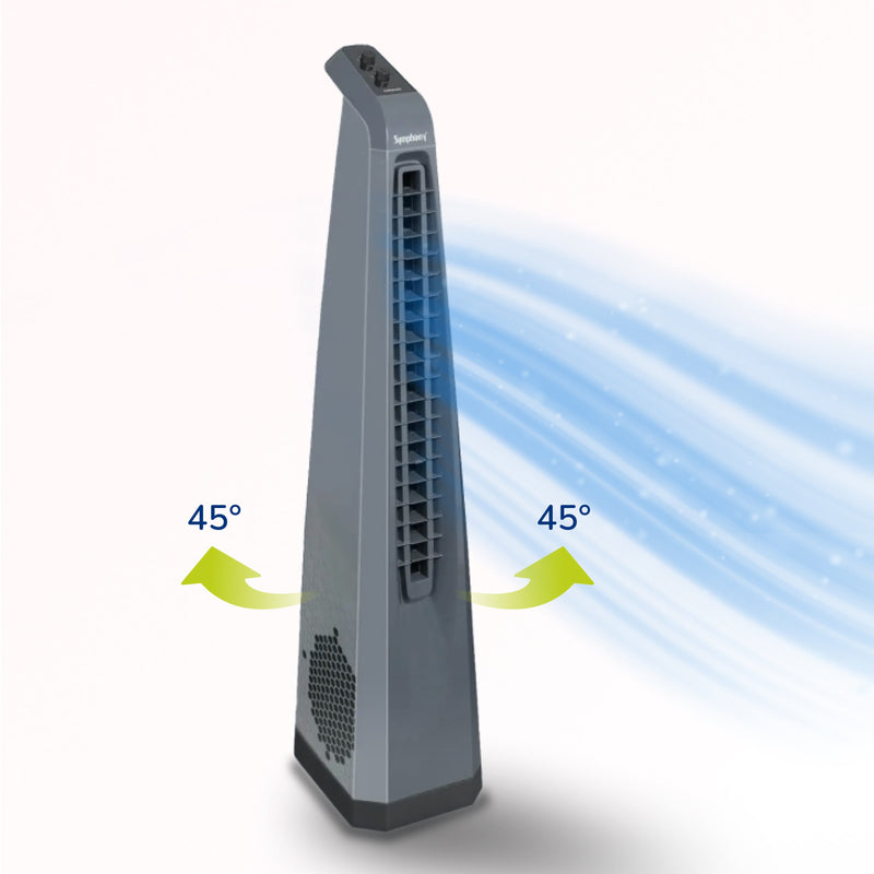 Surround Grey | Tower Fan | Knob Control | Bladeless Turbo ThrowTM (BLTT) Technology