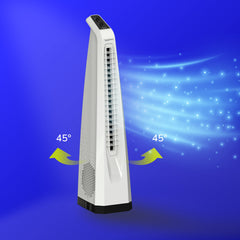 Surround White | Tower Fan | Knob Control | Bladeless Turbo ThrowTM (BLTT) Technology