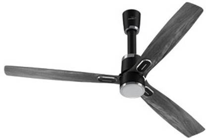 V-Guard AIRWIZ LIGHT PREMIUM HIGH SPEED | 6W LED UNDER LIGHT (48") 370 RPM with 3 Year Warranty BLDC Motor with Remote 1200 mm Ceiling Fan (5 Star | PINE WOOD BLACK | Pack of 1)