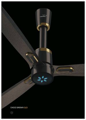 V-Guard AIRWIZ PRIME PREMIUM HIGH SPEED (48") 370 RPM with 3 Year Warranty BLDC Motor with Remote 1200 mm Ceiling Fan (5 Star | CHOCO BROWN GLO | Pack of 1)