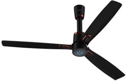 V-Guard AIRWIZ PRIME PREMIUM HIGH SPEED (48") 370 RPM with 3 Year Warranty BLDC Motor with Remote 1200 mm Ceiling Fan (5 Star | STARRY BLACK MATTE | Pack of 1)