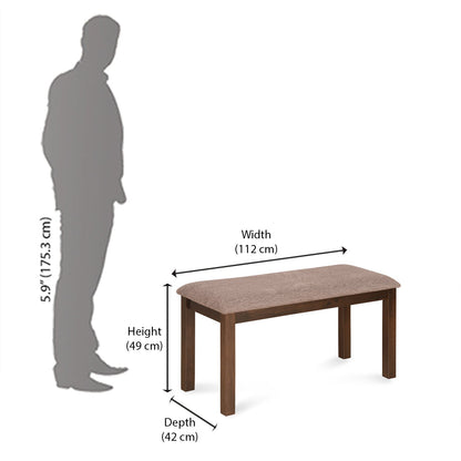 Nilkamal Alice Multi Use Long Sitting Bench for Living Room | Dining Room (Antique Cherry)