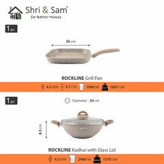 Aluminium 2 PCS Non-Stick Pro Cookware Set Rockline