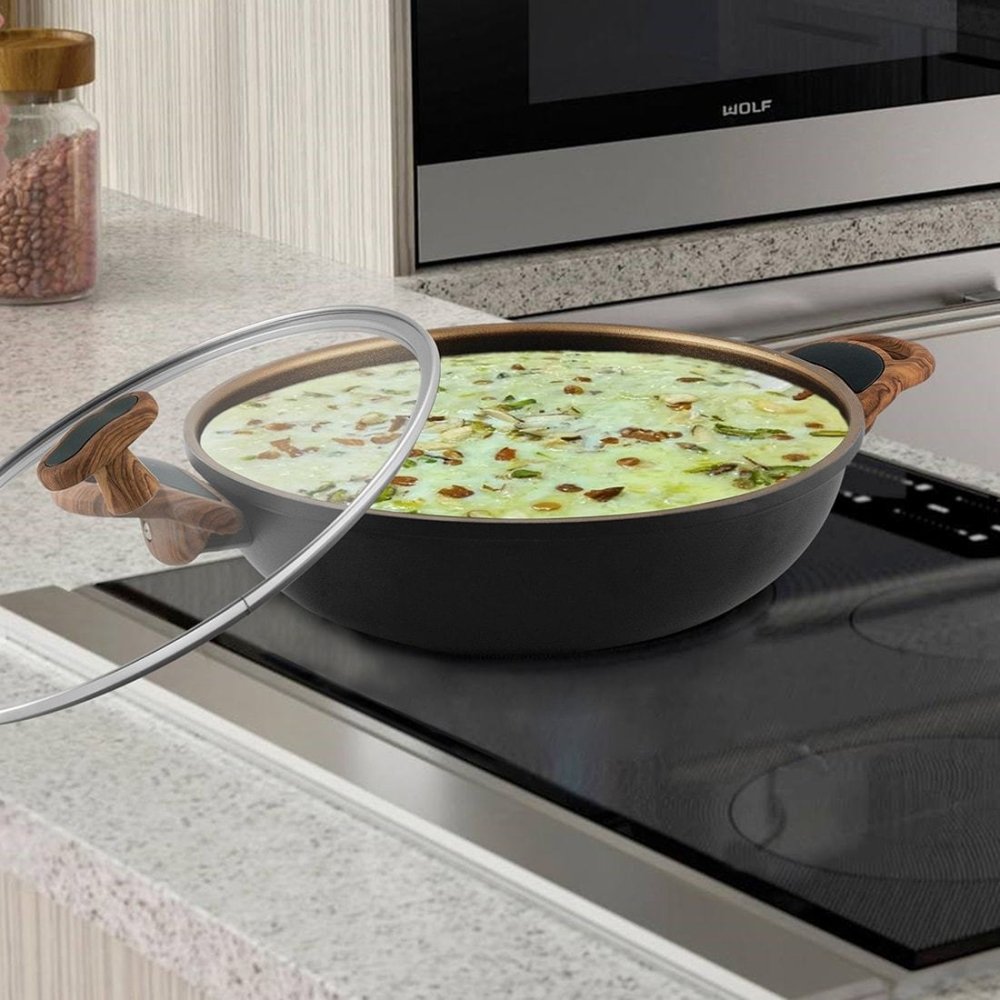 Aluminium Kadhai with Glass Lid Eliza