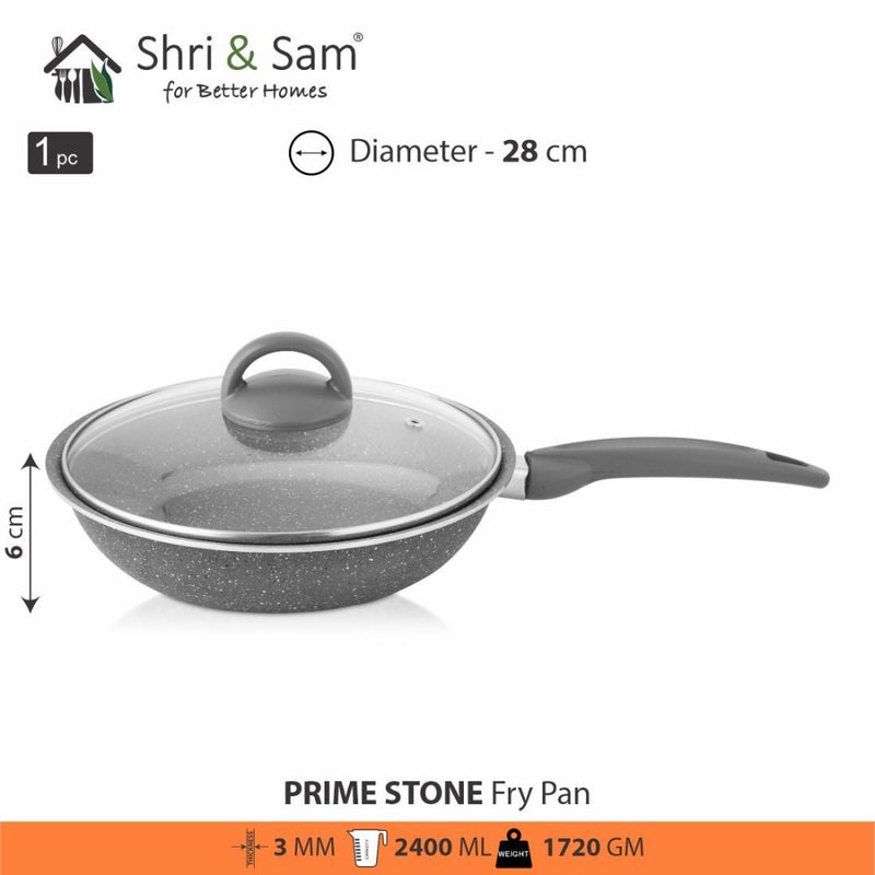 Aluminium Non-Stick Fry Pan with Glass Lid Primestone