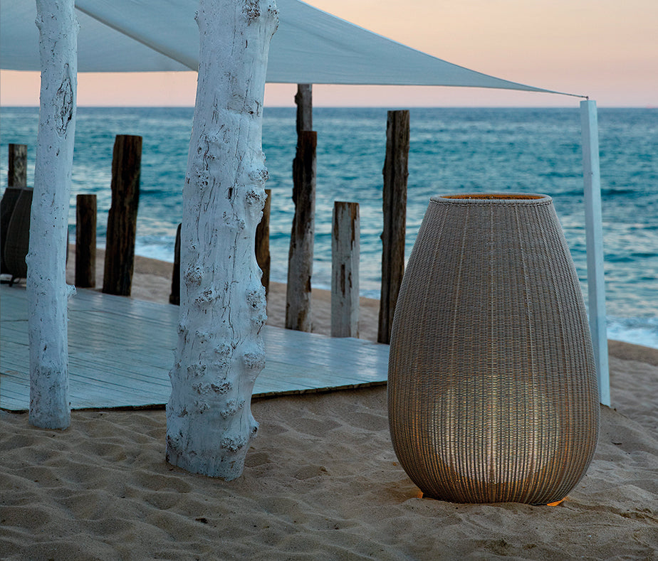Fabel Outdoor Wicker Floor Lamp
