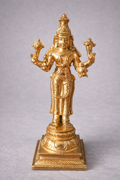 Dhanvanthri 6-Inch Bronze Handmade Panchaloha Statue