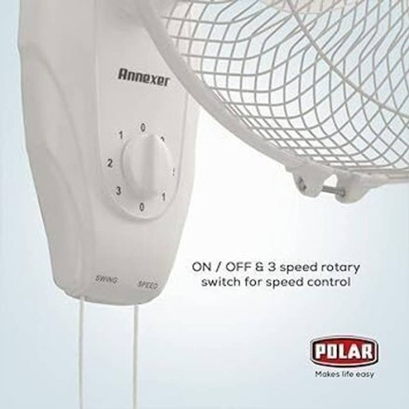 Polar Annexer 400mm Wall Mounted Fan Blue-3