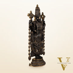 Antique Brass Black Tirupati Balaji Idol | Lord Venkateshwara | 48 inch