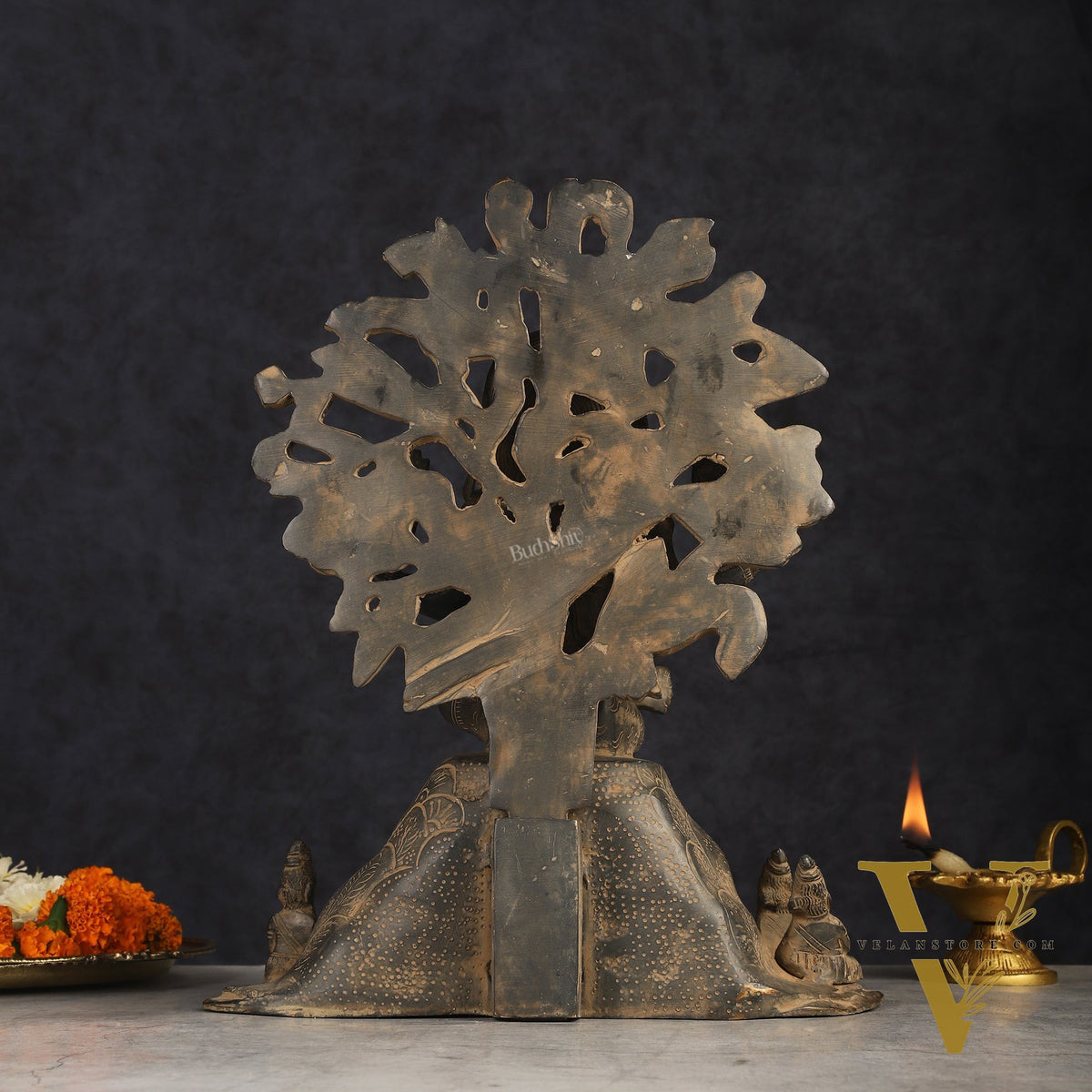Antique Brass Dakshinamurthy Statue | 12" sand finish