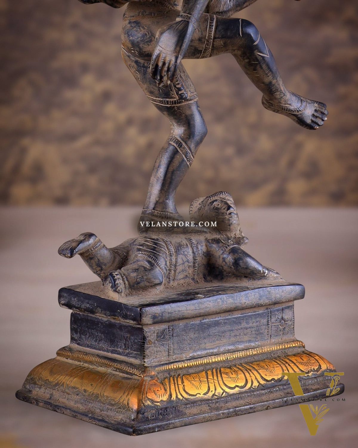Antique Brass Dancing Shiva Idol | Unique Pose with sand finish 10"