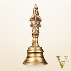 Antique Brass Lord Hanuman Temple Hand Bell for Pooja | Height 5.5 inch