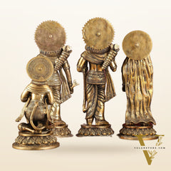 Antique Brass Ram Darbar Idols Set 16" - Finely Crafted