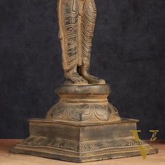 Antique Brass Standing Lord Panchmukhi Hanuman Statue 22 inch