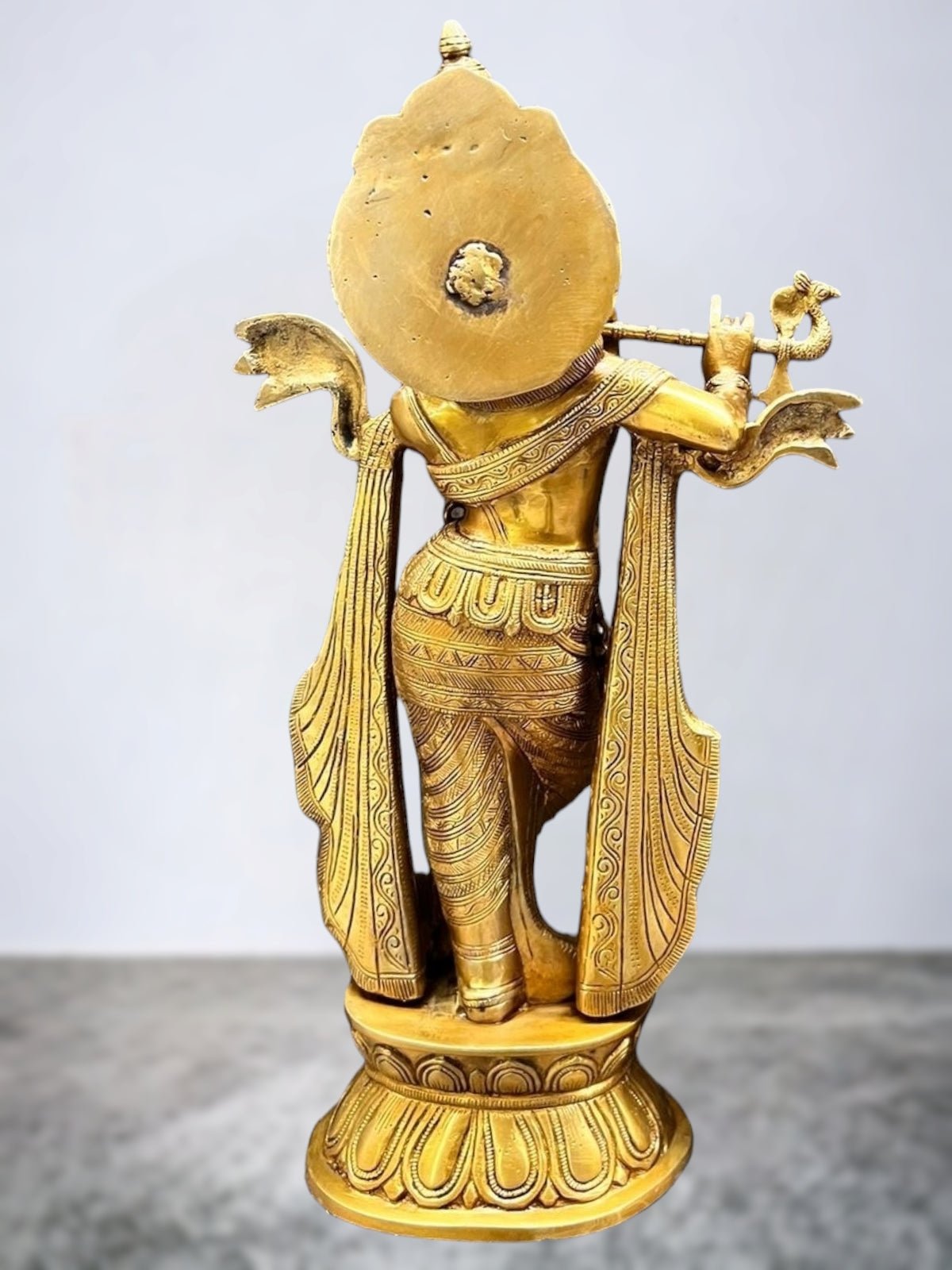 Antique Finish Brass Krishna Idol | 20"