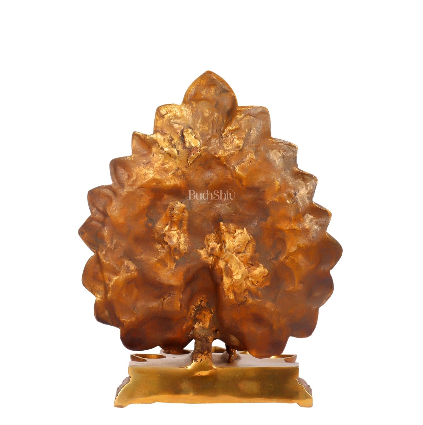 Antique Finish Large Brass Peacock Panchdeep | Exquisite Home Decor 12.5 "