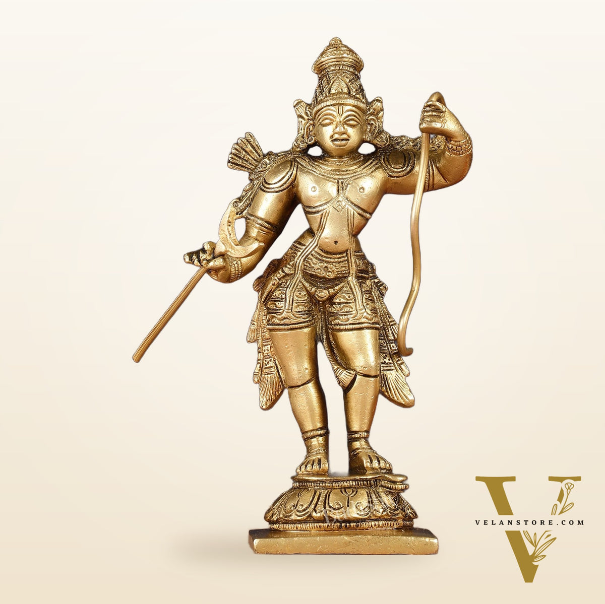 Antique Pure Brass Lord Shri Ram Idol 6.5"