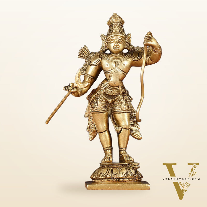 Antique Pure Brass Lord Shri Ram Idol 6.5"