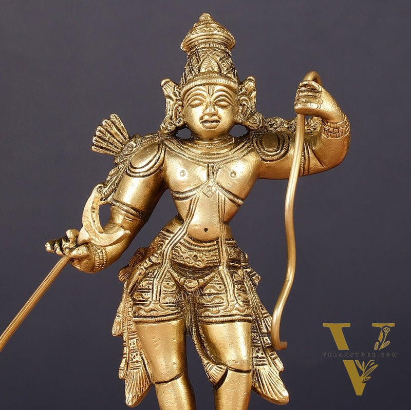 Antique Pure Brass Lord Shri Ram Idol 6.5"