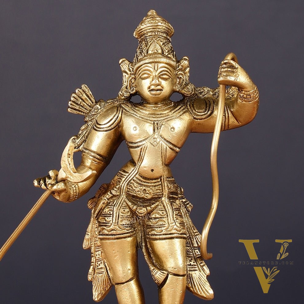 Antique Pure Brass Lord Shri Ram Idol 6.5"
