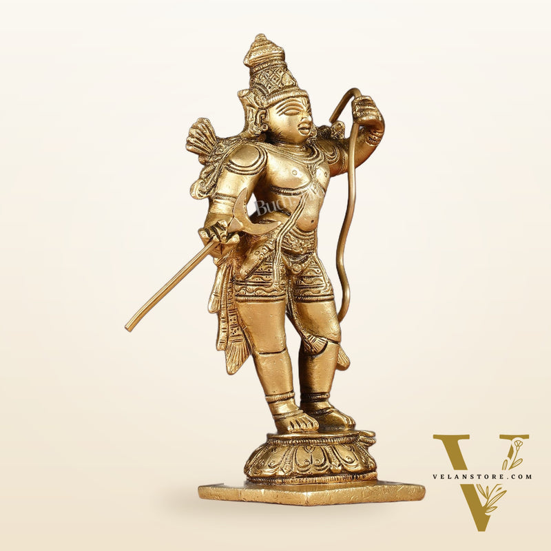 Antique Pure Brass Lord Shri Ram Idol 6.5"