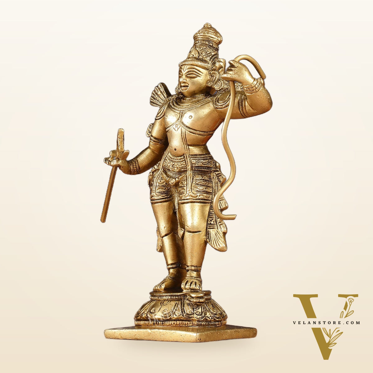 Antique Pure Brass Lord Shri Ram Idol 6.5"