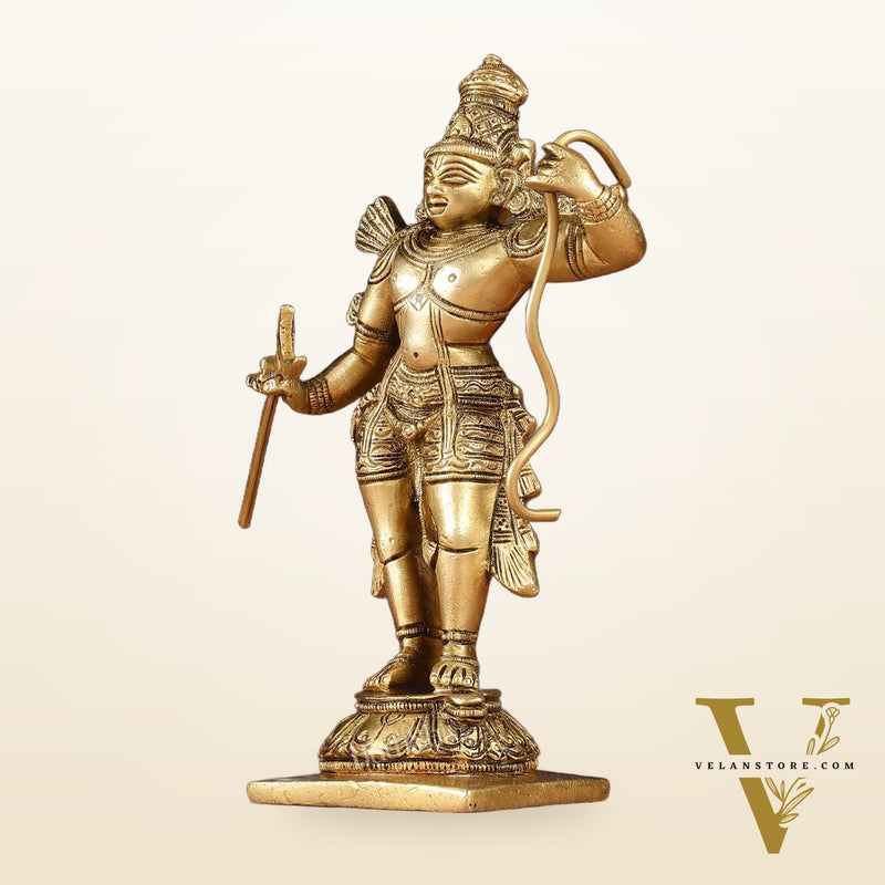 Antique Pure Brass Lord Shri Ram Idol 6.5"