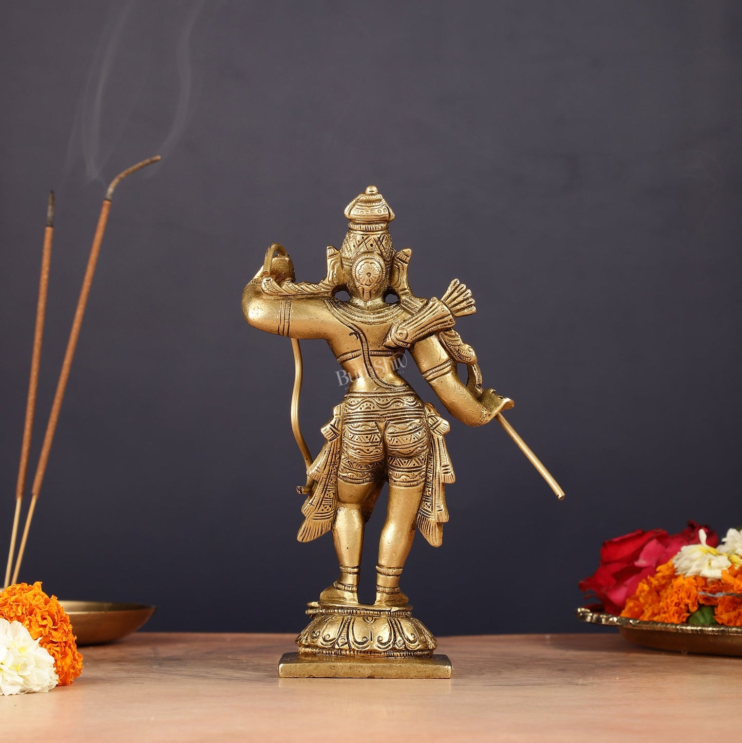Antique Pure Brass Lord Shri Ram Idol 6.5"