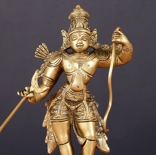 Antique Pure Brass Lord Shri Ram Idol 6.5"