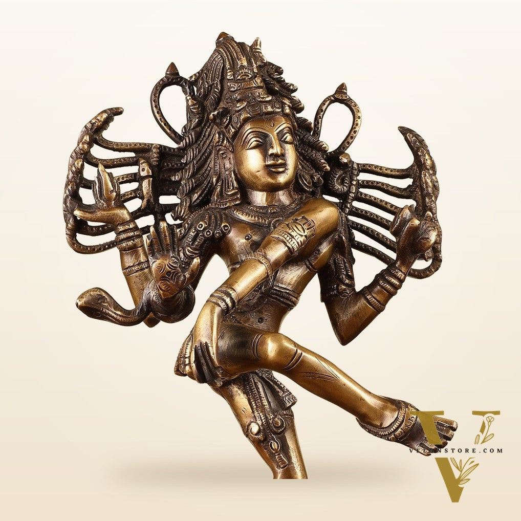Antique Tone Brass Dancing Shiva Nataraja 14"