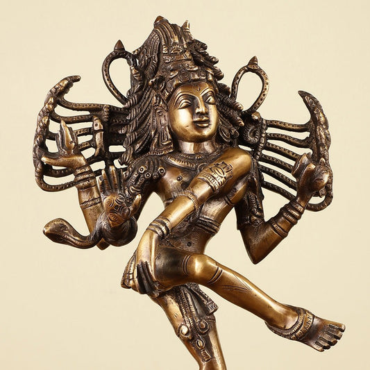 Antique Tone Brass Dancing Shiva Nataraja 14"