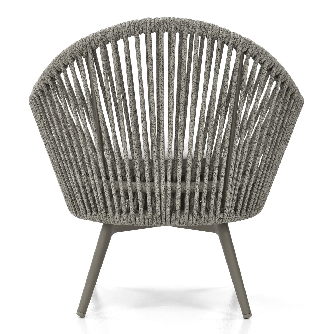 Faux Outdoor Patio Seating Set 2 Chairs and 1 Table Setc(Grey) Braided & Rope