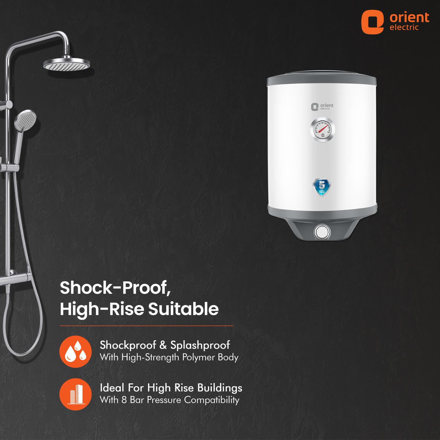 Aquanaut Water Heater (Geyser) | 5-Star Rated | Free Installation | Temperature Indicator | High-Rise Compatible