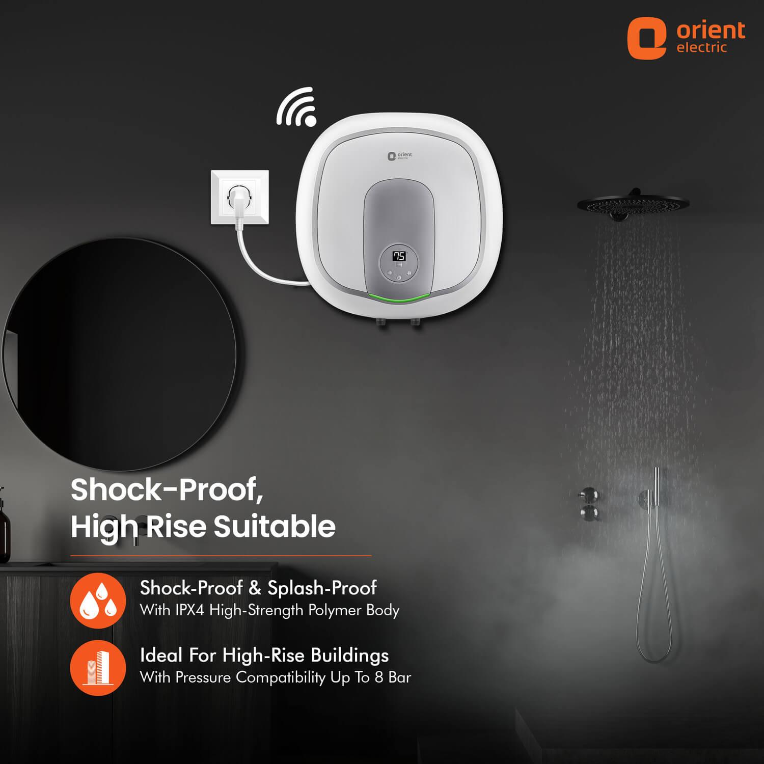Aquator IoT 5 Star Water heater (Geyser), Suitable for High-rise Buildings | 7 year Tank Warranty | Free Installation and Connecting Pipes | Geyser with Temperature Control