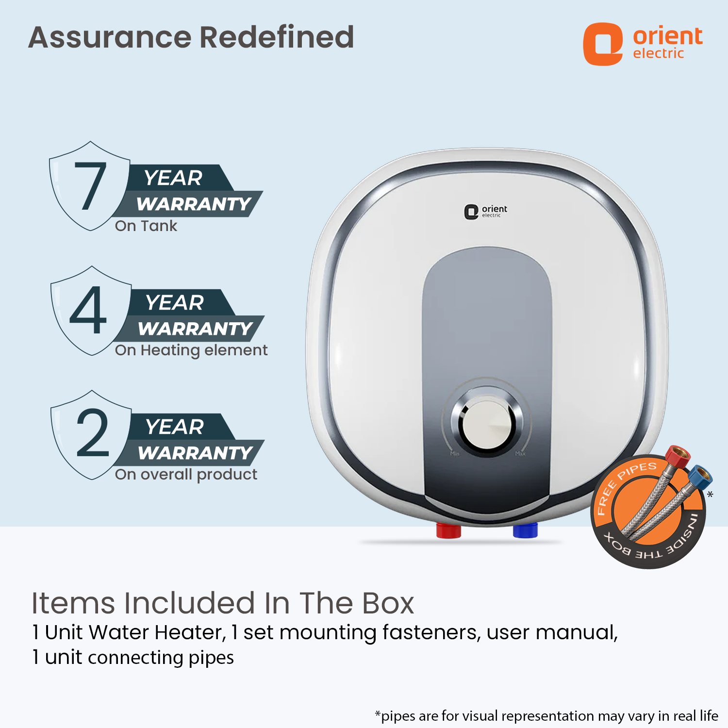 Aquator 5-Star Water Heater (Geyser) | Suitable for High-rise Buildings | 7 Year Tank Warranty | Free Installation and Connecting Pipes
